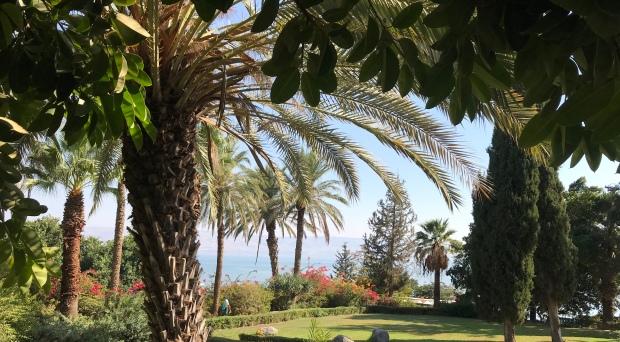 Sermon on the Mount overlooking the Sea of Galilee